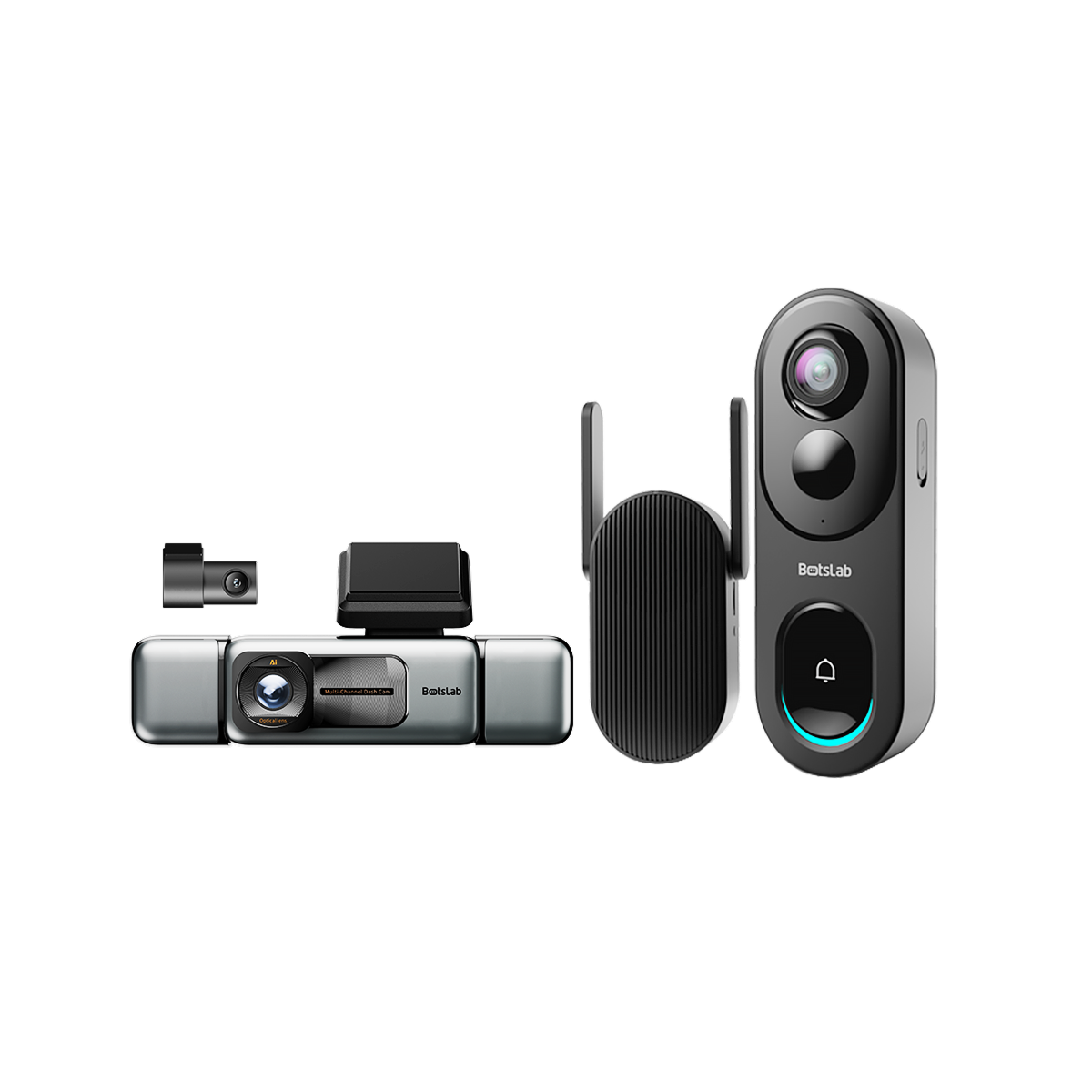Home & Drive Security Bundle: G980H 4-Channel Dash Cam + R810 Video Doorbell