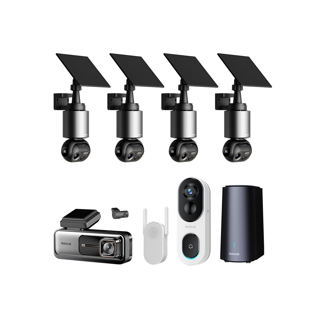 Home & Drive Security Bundle: W510 (4-Cam Kit) + G980H Pro + R810 SE