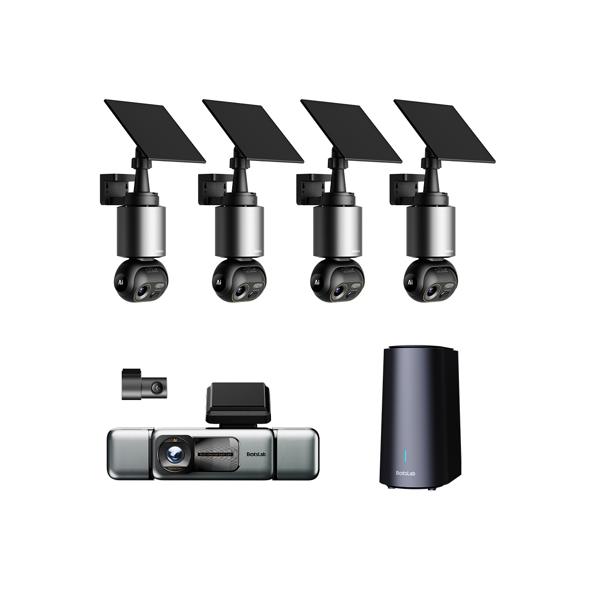 Home & Drive Security EU Bundle: W510 4-Cam Outdoor Camera + G980H 4-Channel Dash Cam