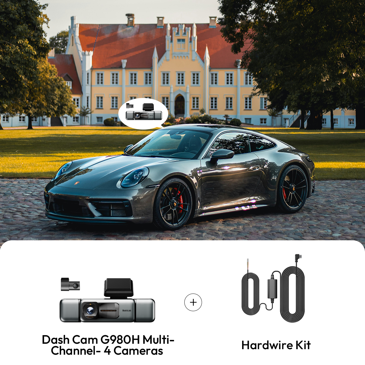 G980H 4-Kanal Dash Cam (EU) + Type-C-Hardwire