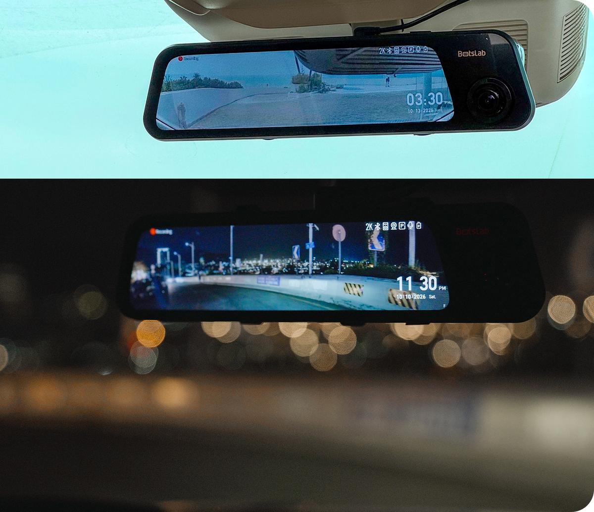 NV900 display in real driving conditions