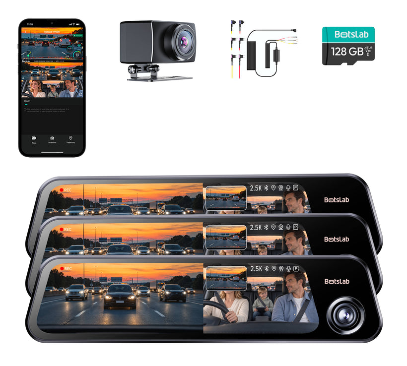 Nightvue Rear Mirror Dash Cam NV900 (3 Packs)
