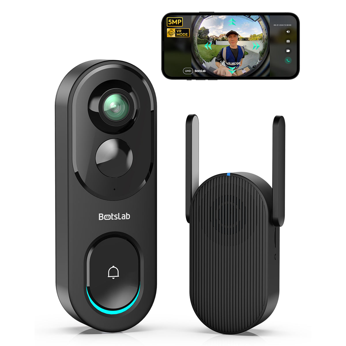 Balíček zabezpečení domácnosti: videotelefon R810 + venkovní kamera W510 se 4 kamerami